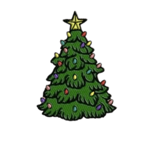 Holiday Tree Embroidered PatchFabric Patches300536431 - 1E Holiday Tree Embroidered PatchFabric Patches300536431 - 1E