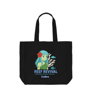 Reef Revival Shopper Tote - Black & Natural | Organic Eco Tote by EsotteraPrinted Bag92247353 Reef Revival Shopper Tote - Black & Natural | Organic Eco Tote by EsotteraPrinted Bag92247353