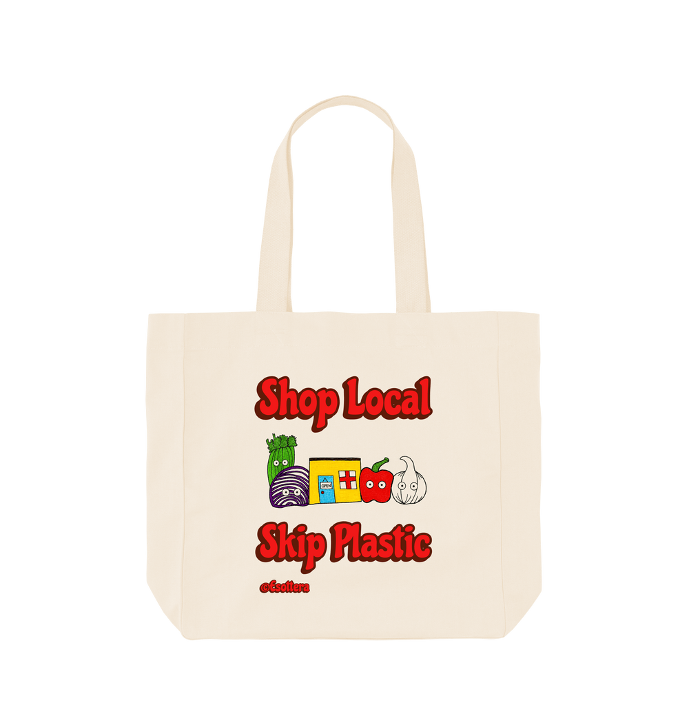 Natural Printed Bag Front