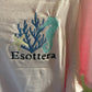 Esottera Embroidered Sea Life Tee – Coral Reef & Seahorse DesignTee