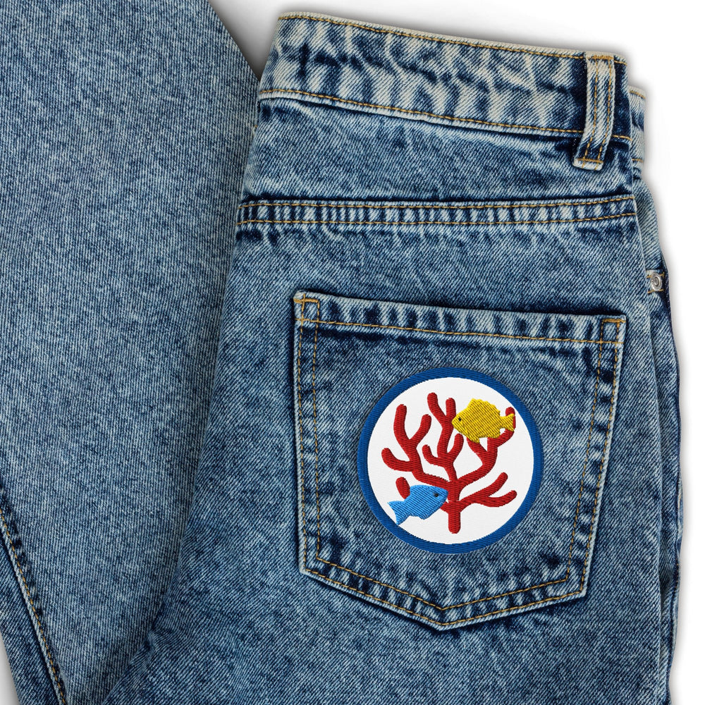 "Reef Revival" Embroidered Patch - Coral & Fish Eco SymbolFabric Patches2206122_12983