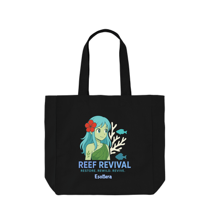 Reef Revival Shopper Tote - Black & Natural | Organic Eco Tote by EsotteraPrinted Bag92247353