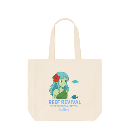 Reef Revival Shopper Tote - Black & Natural | Organic Eco Tote by EsotteraPrinted Bag92247354