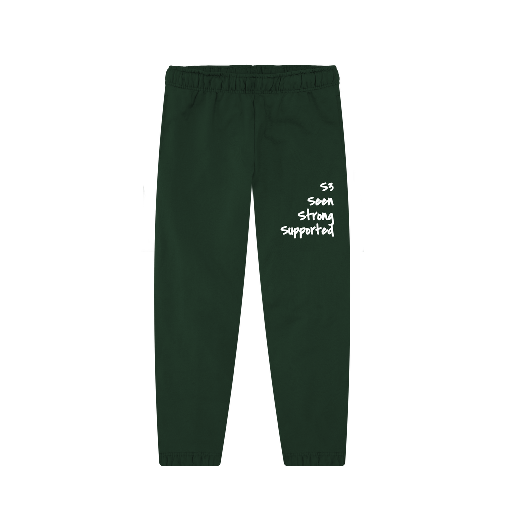 Unisex Organic Cotton Joggers - S3 Seen • Strong • Supported | Evergreen Eco - Friendly Fleece | Ethical, Sustainable LoungewearJoggers98594563